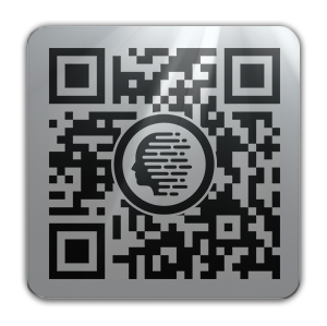 Металлический стикер с QR